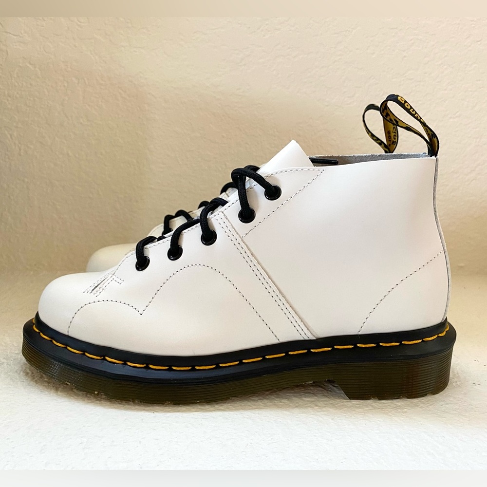 Dr. Martens Church NEW white boots, USA WM 7